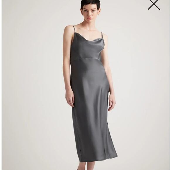 Quince Other - Quince Womens Medium 100% Washable Silk Cowl Neck Slip Dress Lightweight